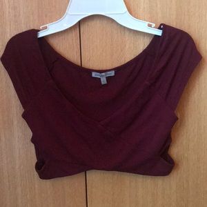Maroon crop top